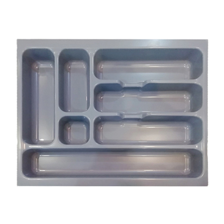 Plastic cutlery tray gray
